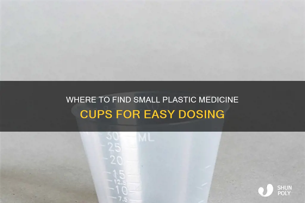where to get small plastic medicine cups