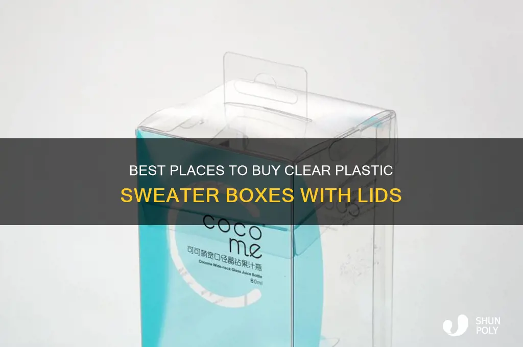 where to purchase clear plastic sweater boxes with lids