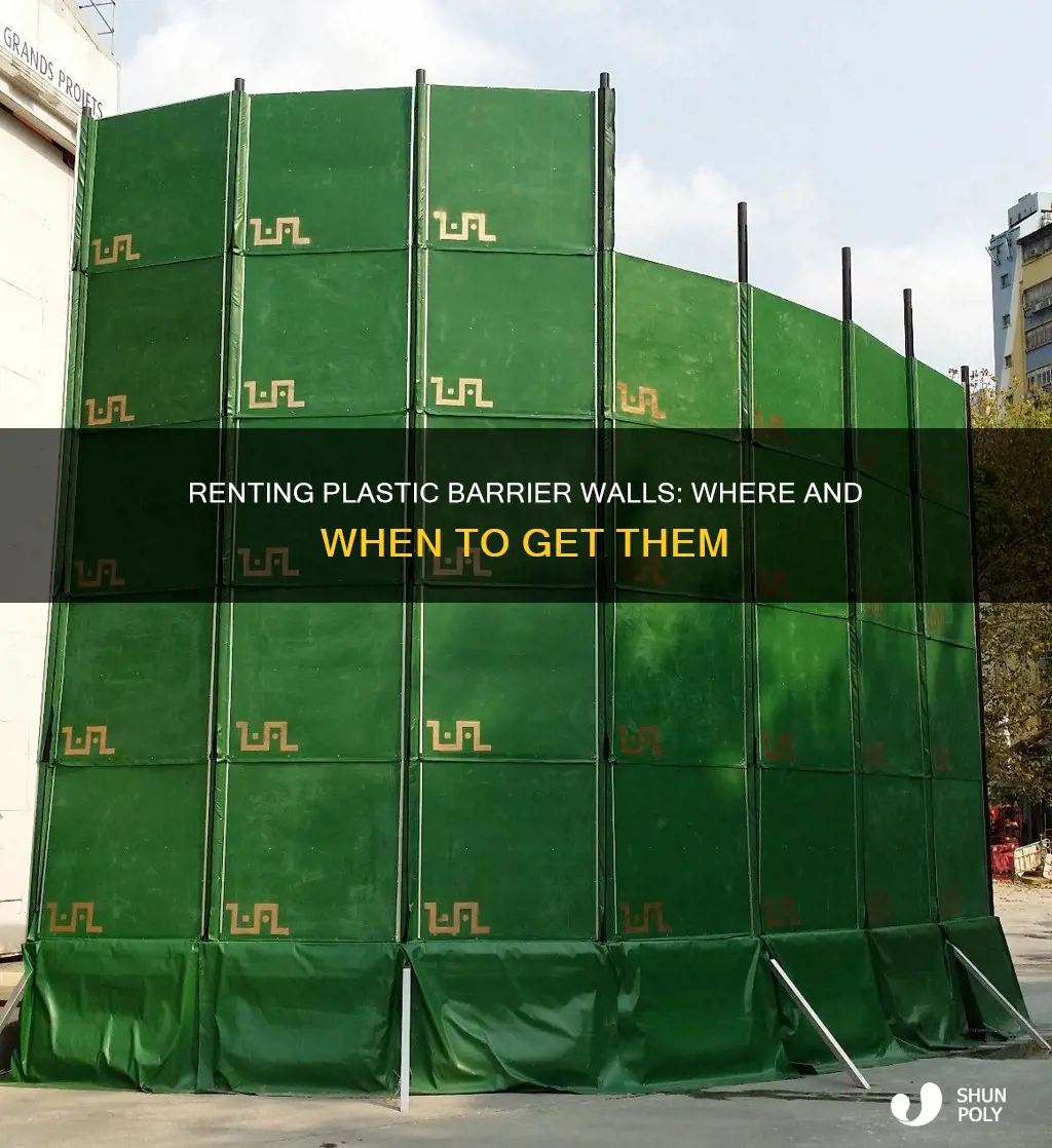 where to rent plastic barrier walls