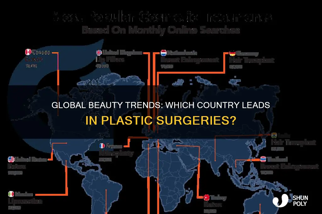 which country has the most plastic surgeries