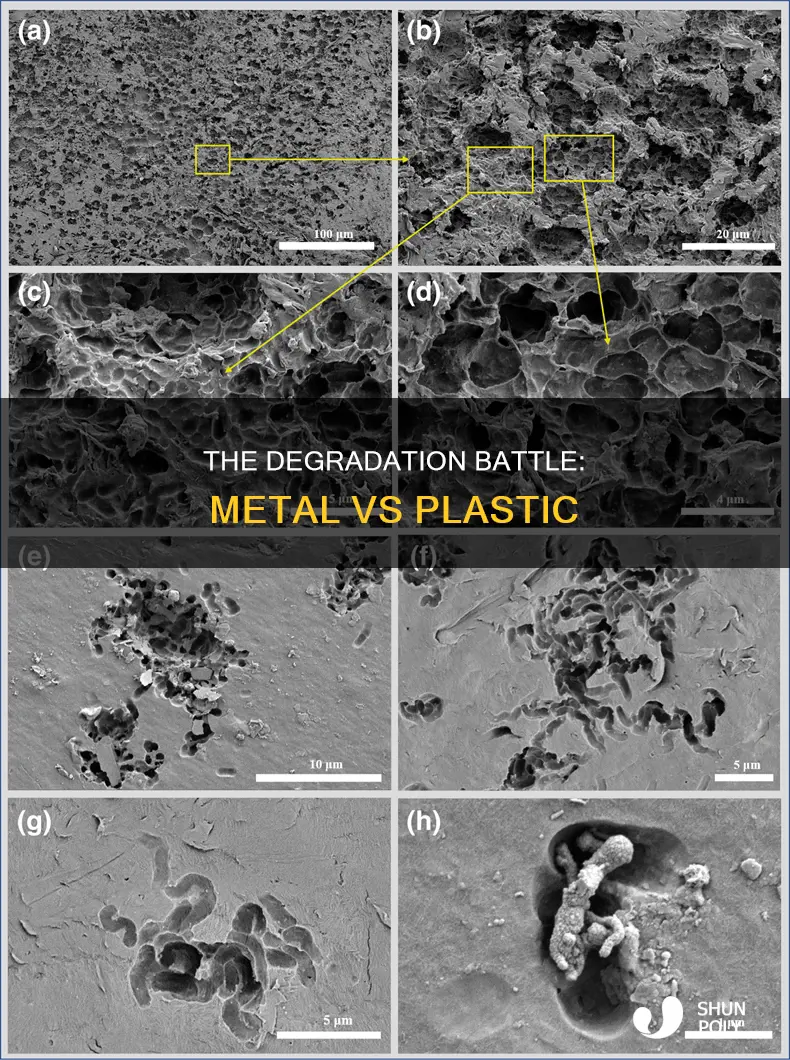 which degrades faster metal or plastic