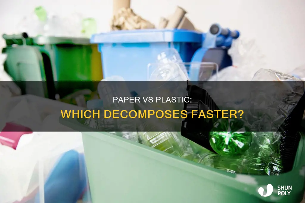 which degrades faster paper or plastic