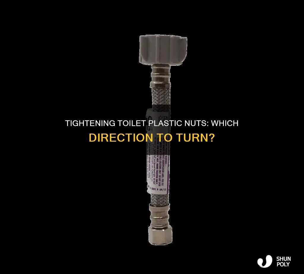 which direction turn toilet plastic nut