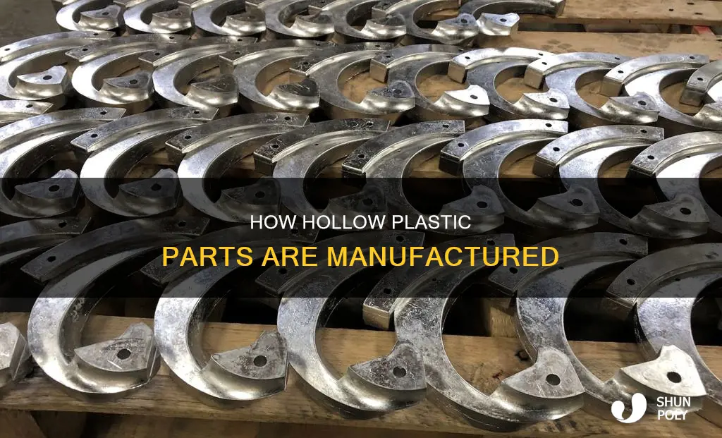 which hollow plastic parts are formed