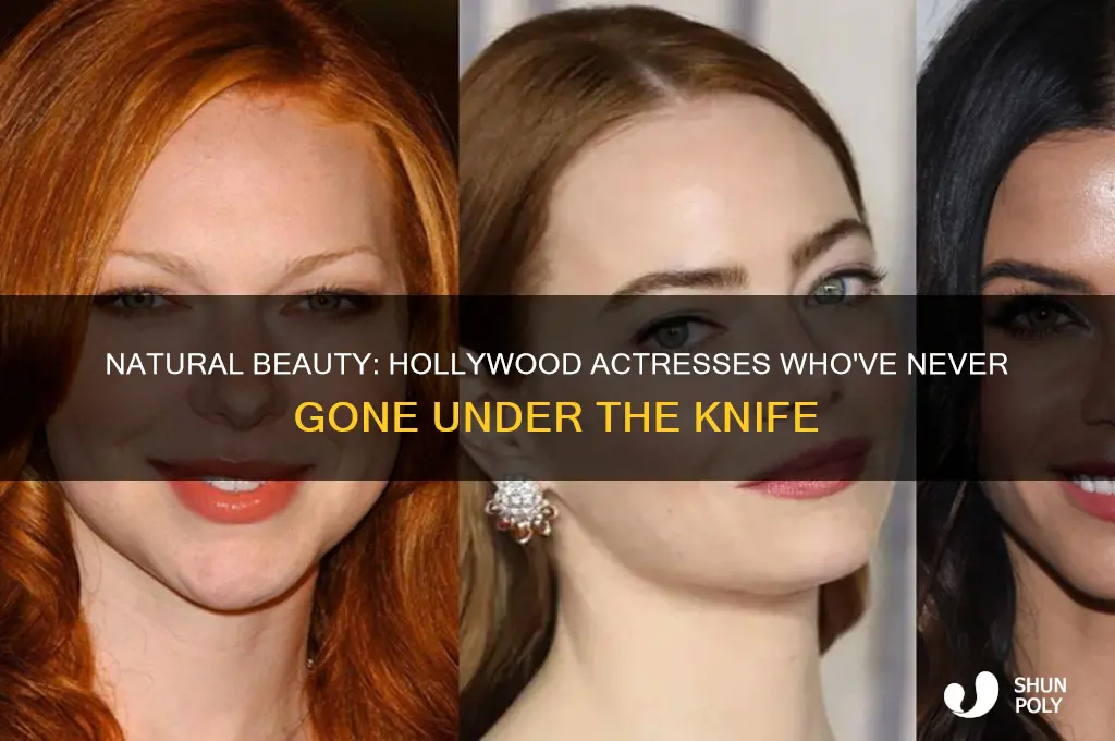 which hollywood actresses have had zero plastic surgery