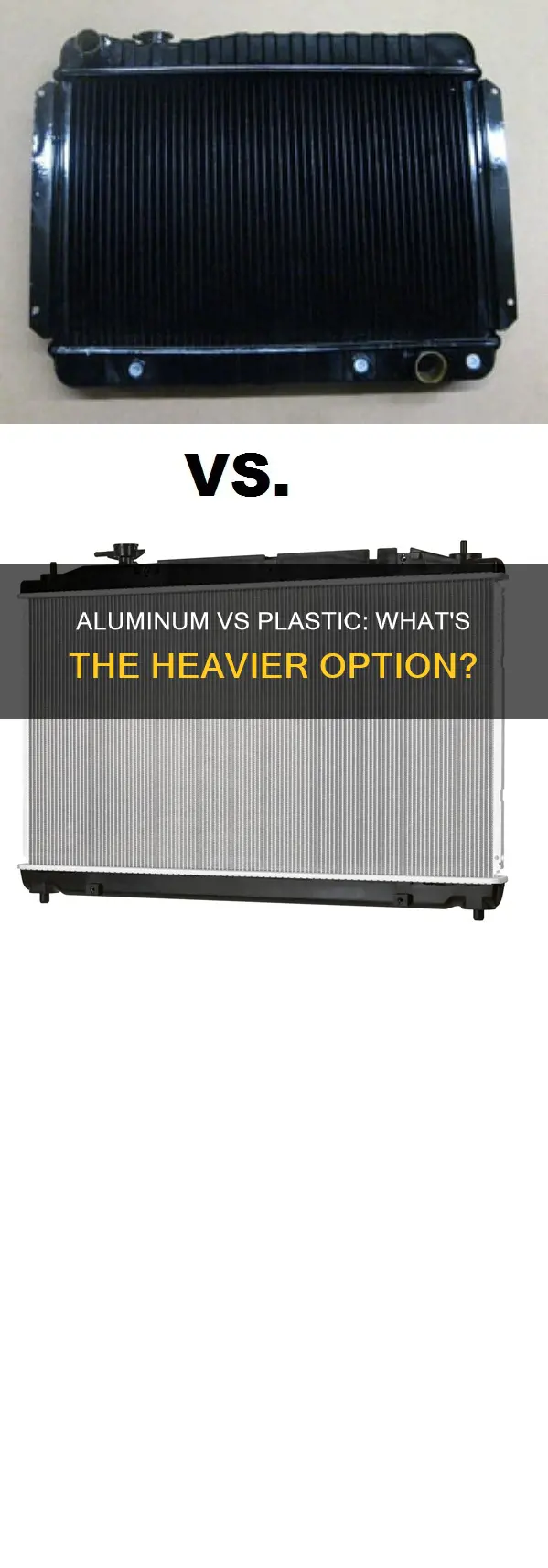 which is heavier aluminum or plastic
