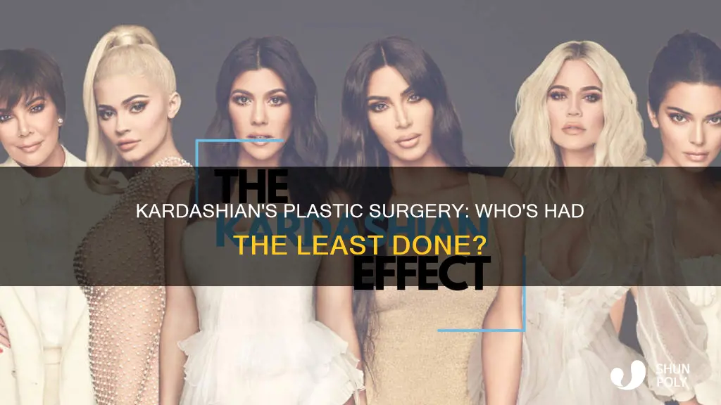which kardashian has the least amount plastic