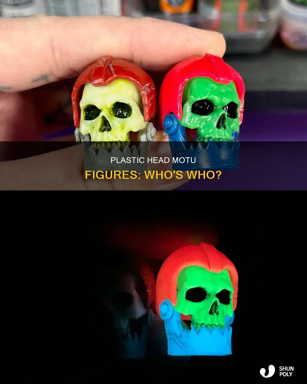 which motu figures have a plastic head