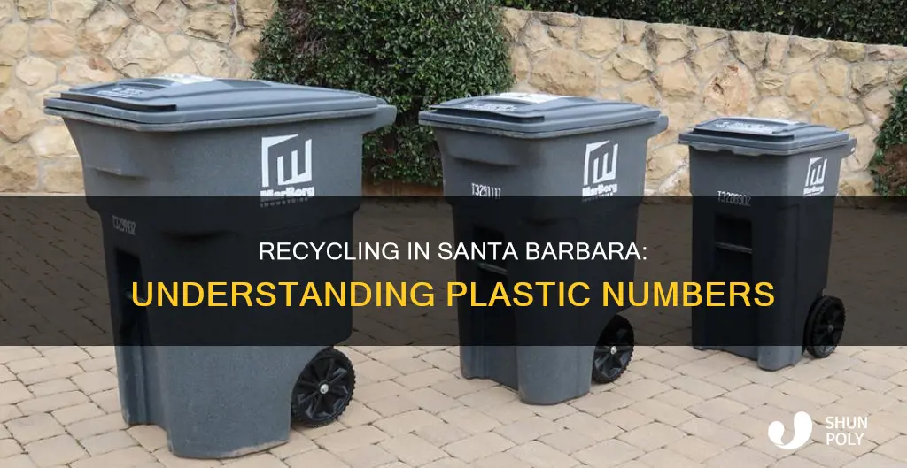 which numbers of plastic are recyclable in santa barbara california