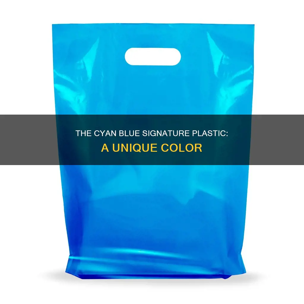 which signature plastic color is cyan blue
