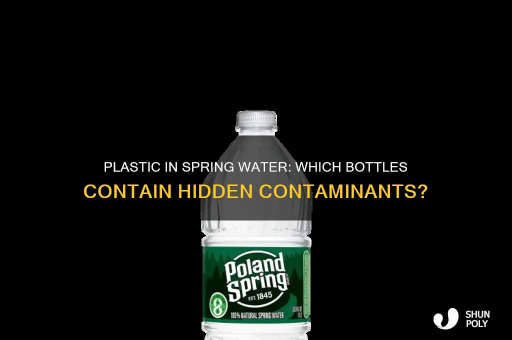 which spring bottles have plastic in water
