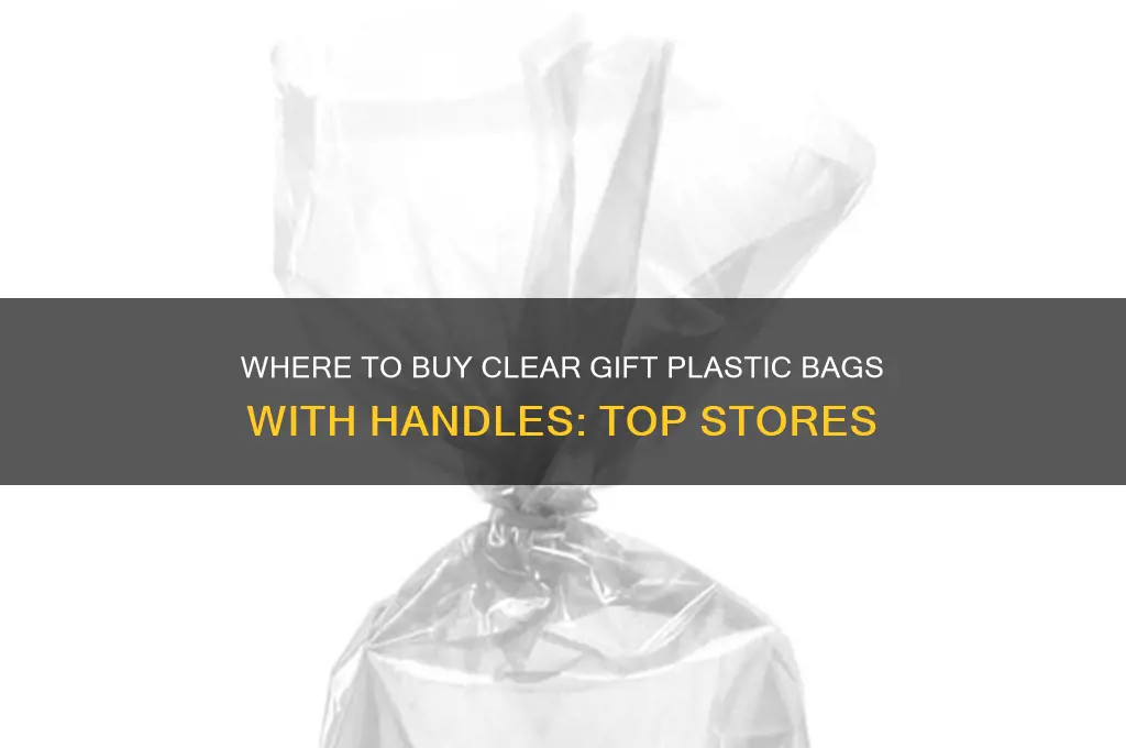 which store sell clear gift plastic bags with handle