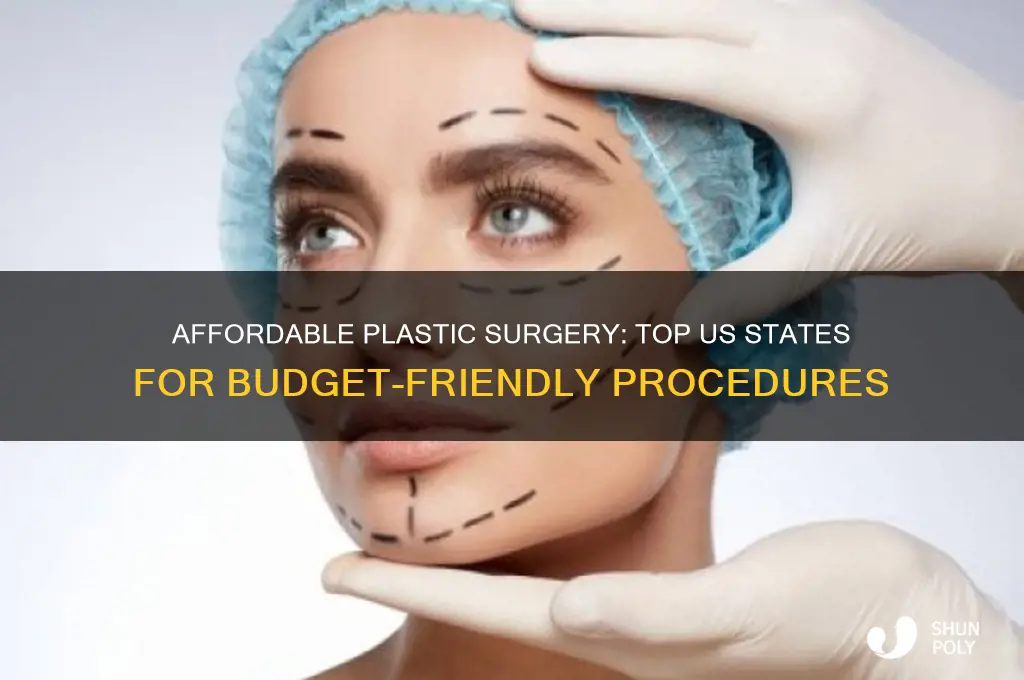 which us states with low cost plastic surgery