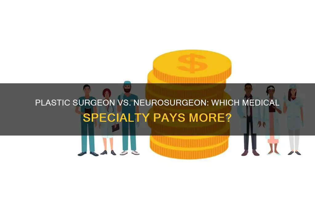 who earns more plastic surgeon or neurosurgeon