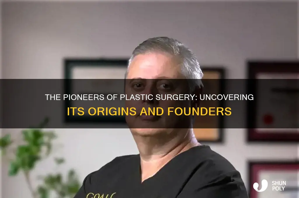 who founded plastic surgery