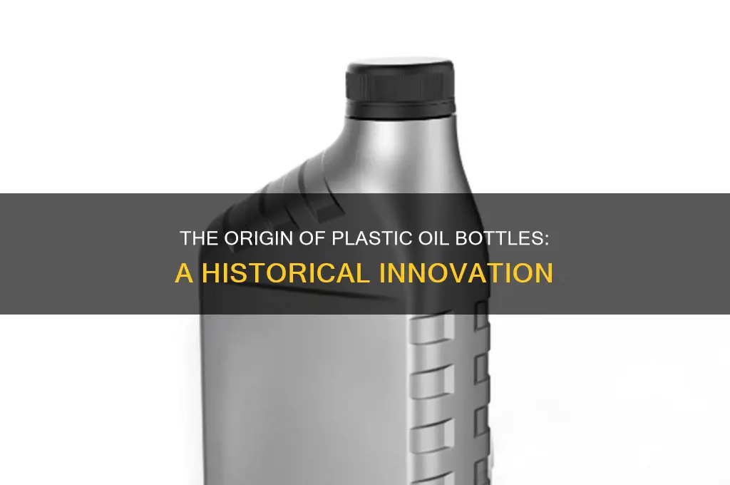 who invented the plastic bottle for oil