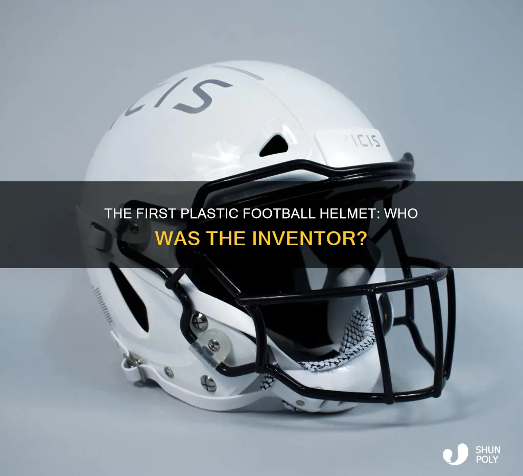 who invented the plastic football helmet