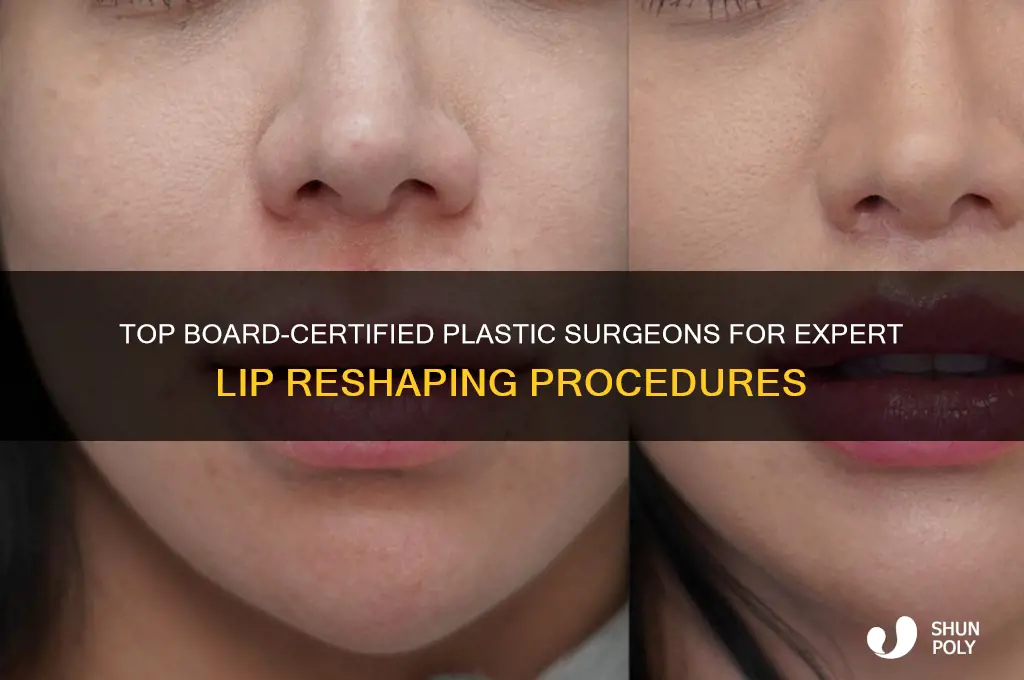 who is the best boardcertified plastic surgeon for lip reshaping