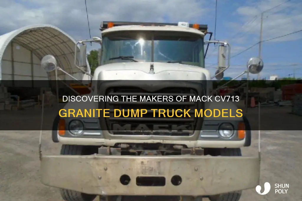 who makes mack cv713 granite dump truck plastic models