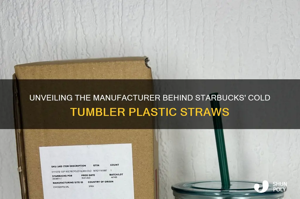 who makes starbucks plastic straws for cold tyumblers