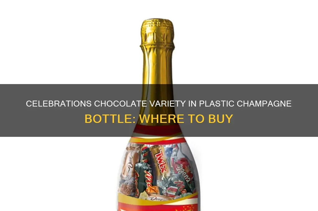 who sells celebrations chocolate variety in plastic champagne bottle