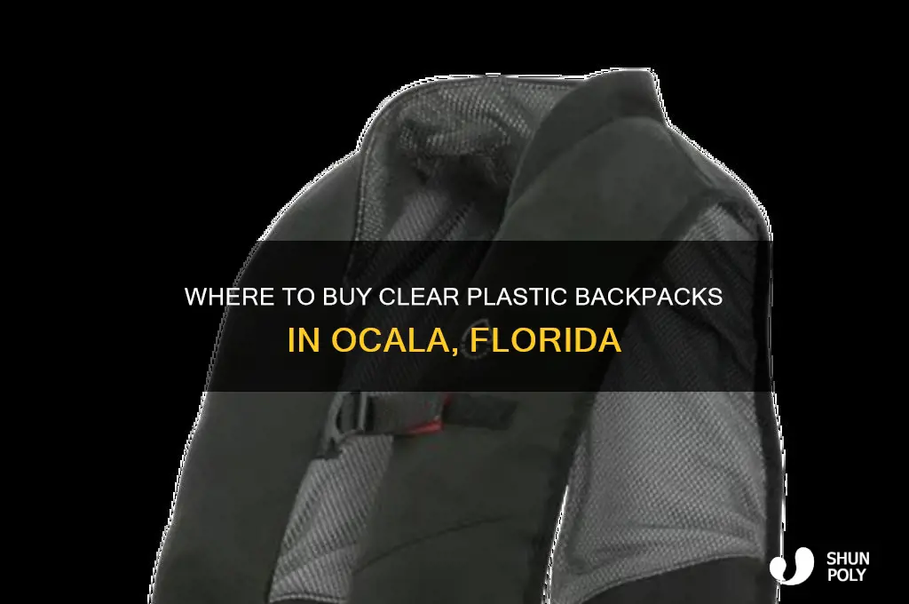 who sells clear plastic back packs in ocala fl