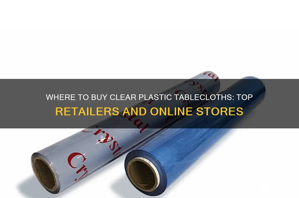 who sells clear plastic table cloths