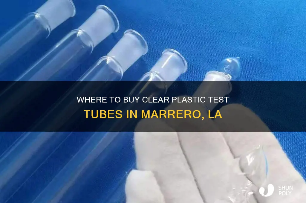 who sells clear plastic test tubes in marrero la