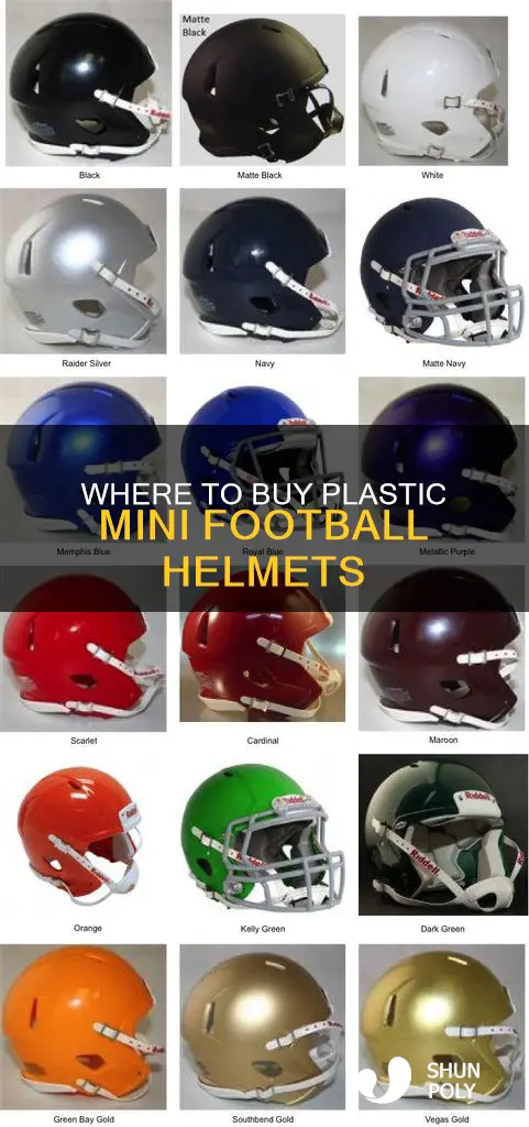 who sells plastic mini football helmets