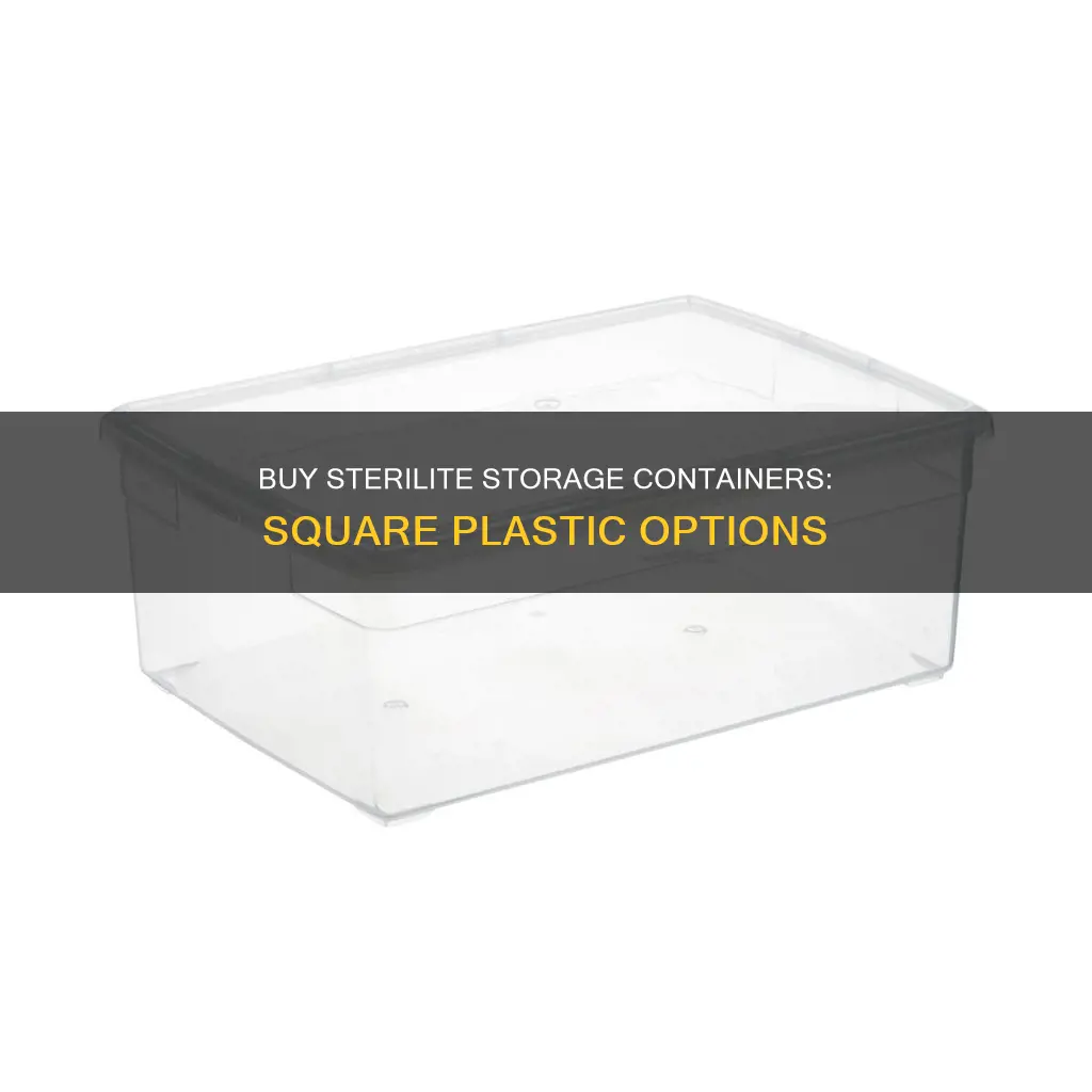 who sells sterilit storage square plastic containers