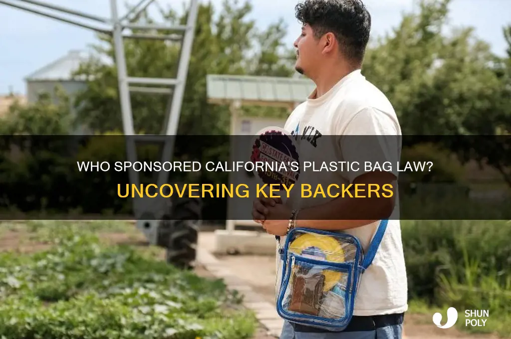 who sponsored ca plastic bag law