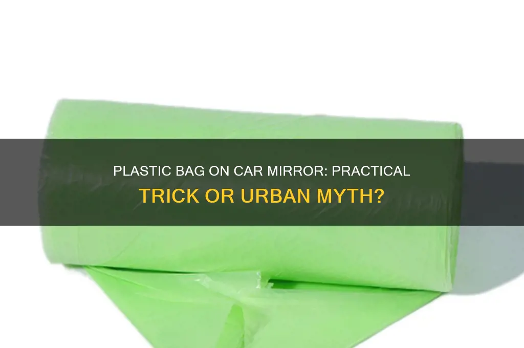 why a plastic bag on your car mirror