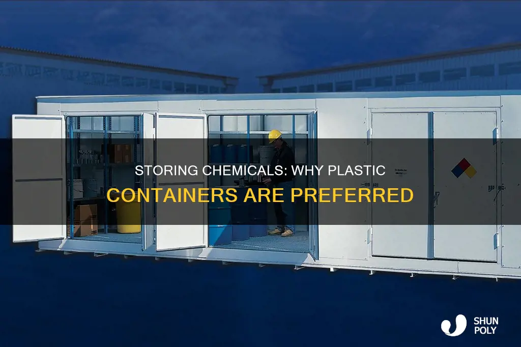 why are chemicals stored in plastic containers