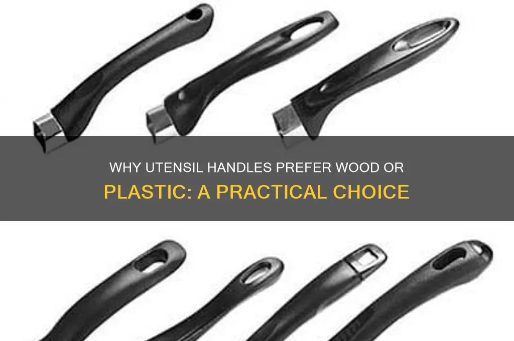 why are handles of utensils made of wood or plastic