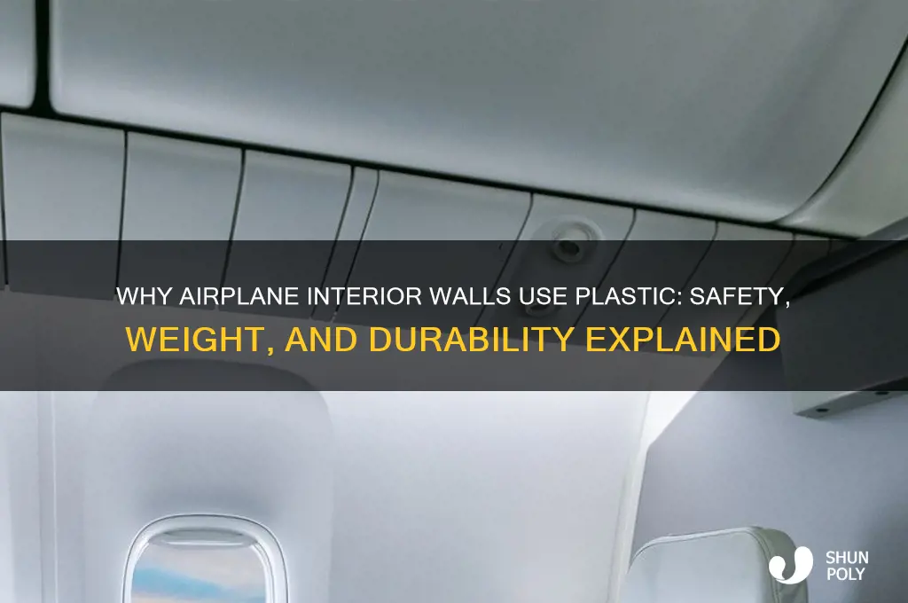 why are interior airplane walls made of plastic