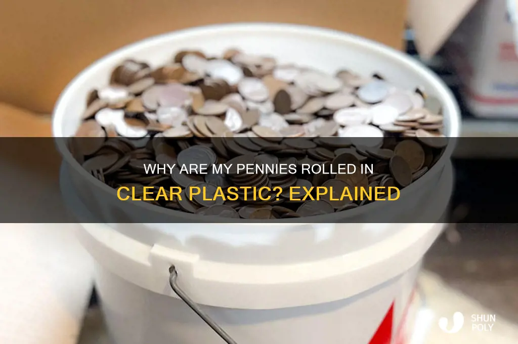 why are my pennies rolled in clear plastic