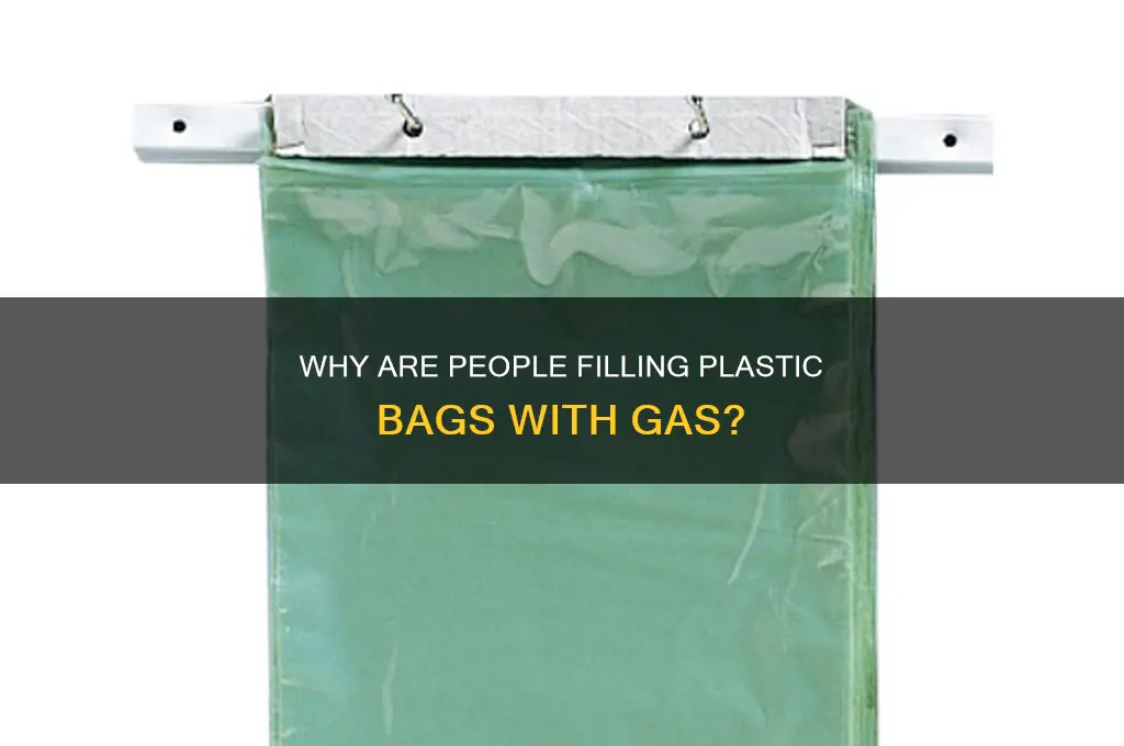 why are people filling plastic bags with gas