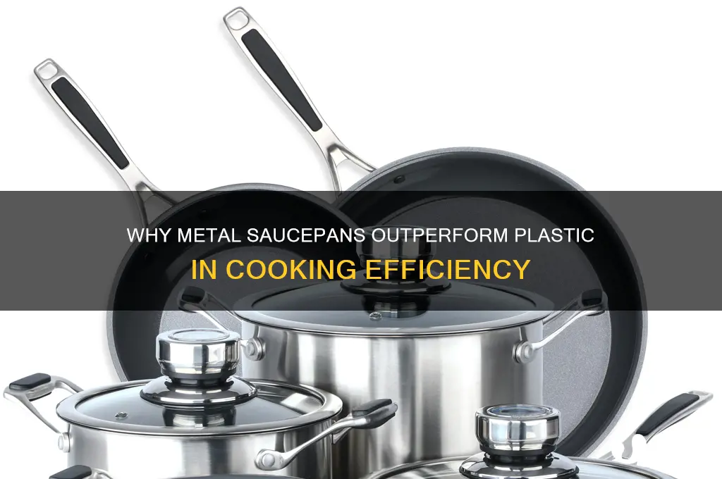 why are saucepans made from metal not plastic