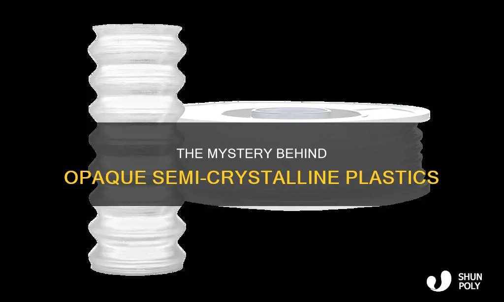 why are semi crystalline plastics opaque