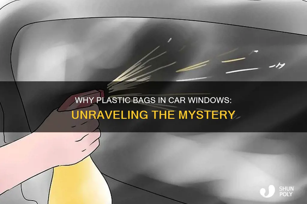 why are there plastic bags in car windows