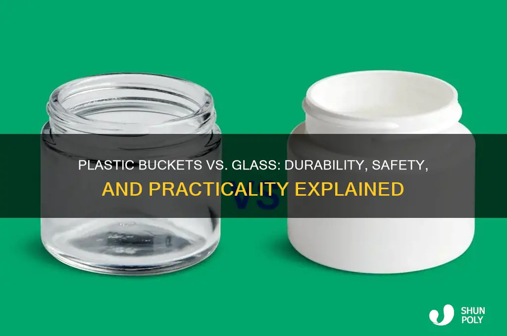 why buckets are made of plastic but not of glass