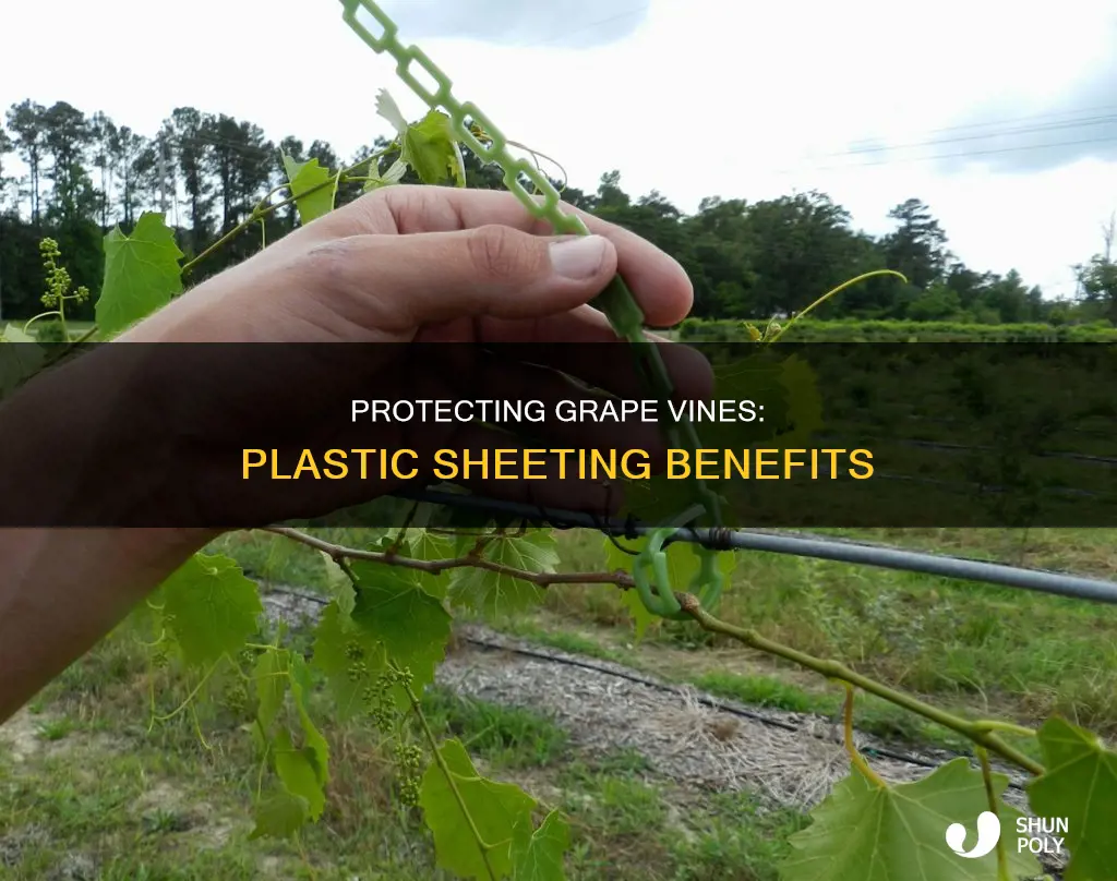 why cover grape vines with plastic