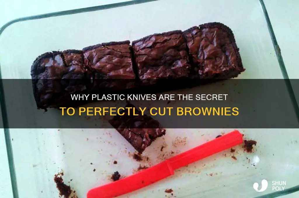 why cut brownies with a plastic knife