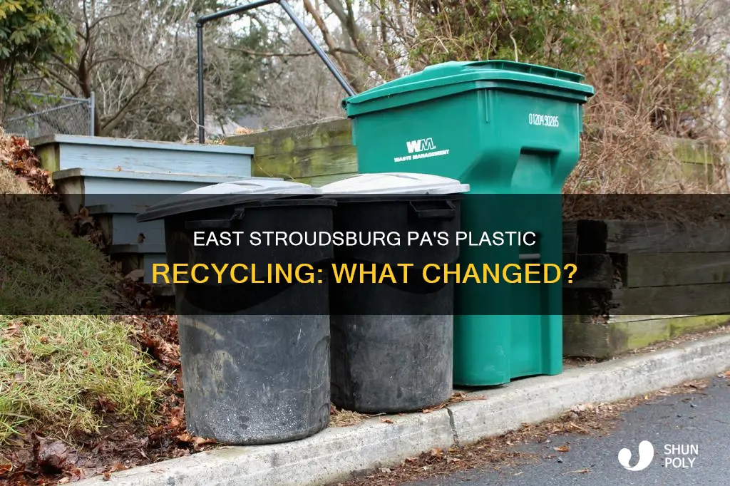 why did east stroudsburg pa stop recycling plastic
