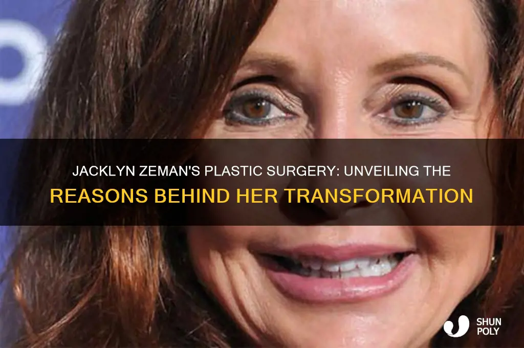why did jacklyn zeman get plastic surgery