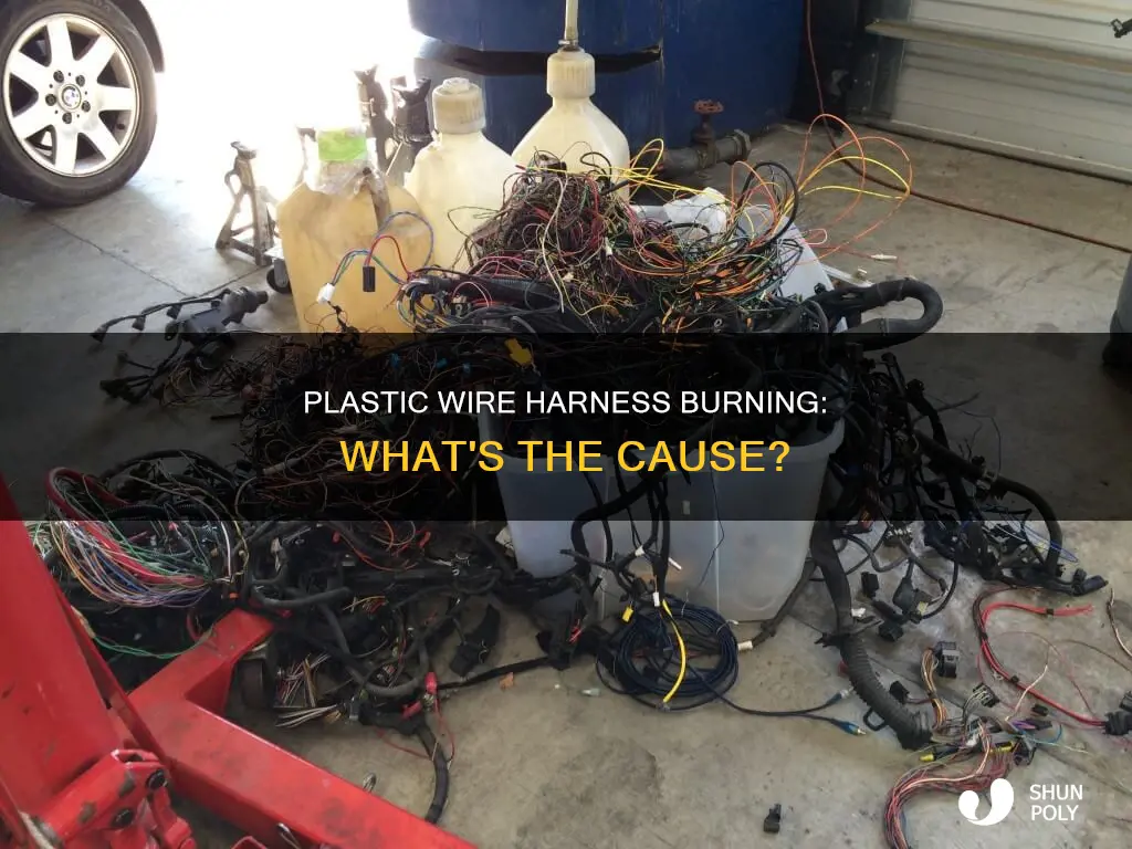 why did plastic burn on wire harness
