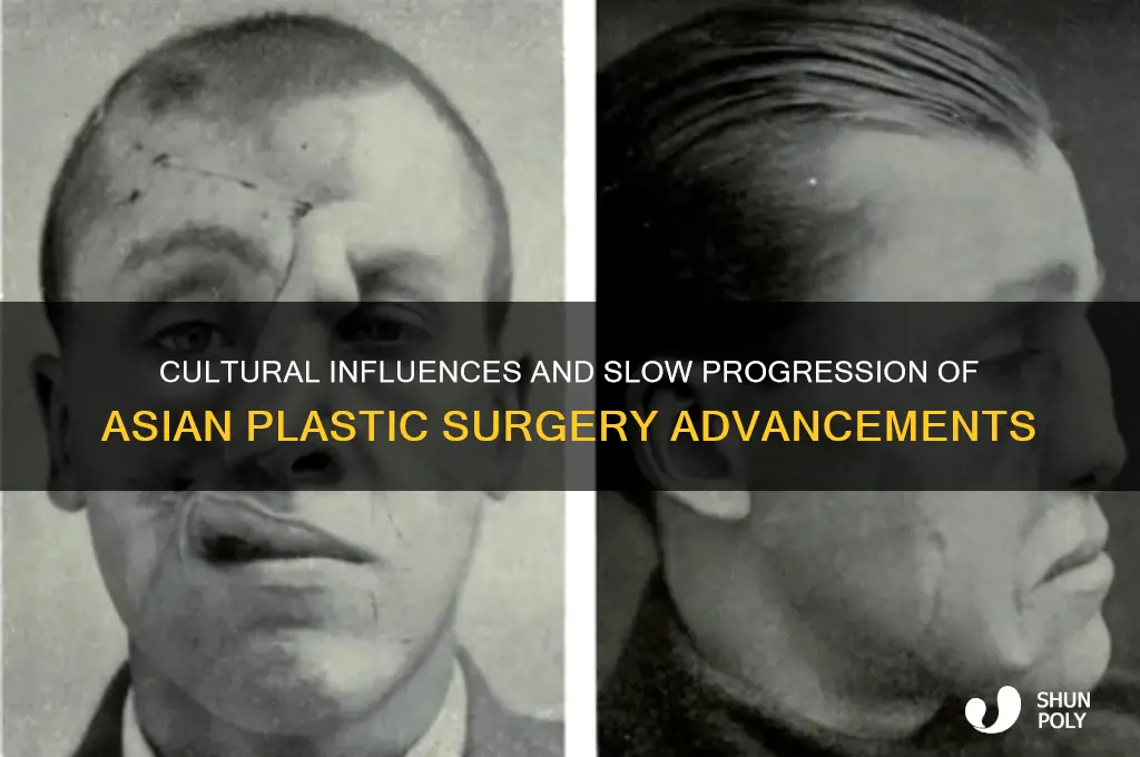 why did plastic surgery in asian take awhile to advance