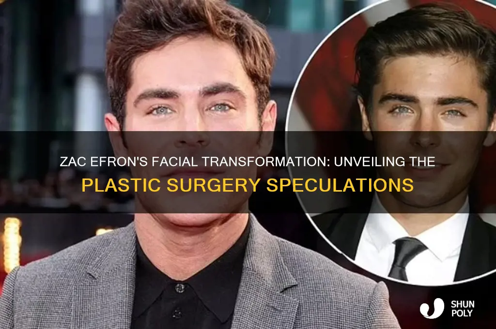 why did zac efron get plastic surgery on his face