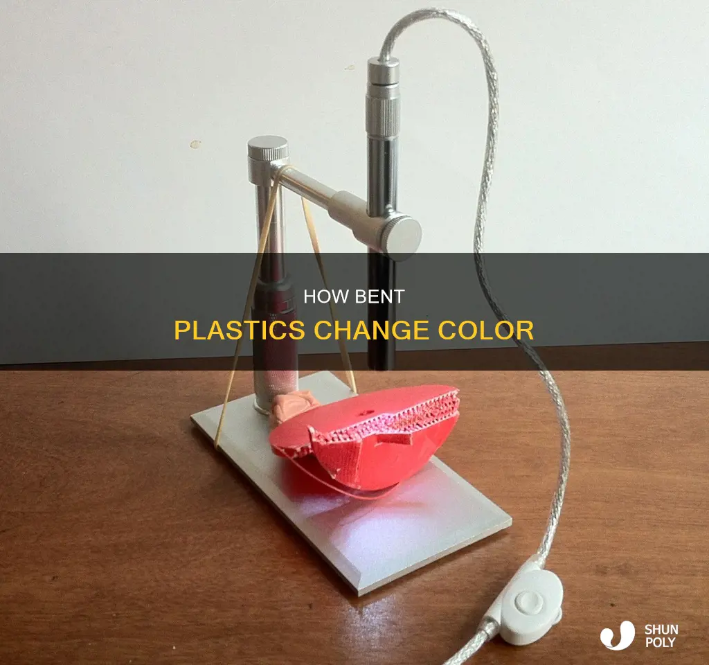 why do bent plastic change color