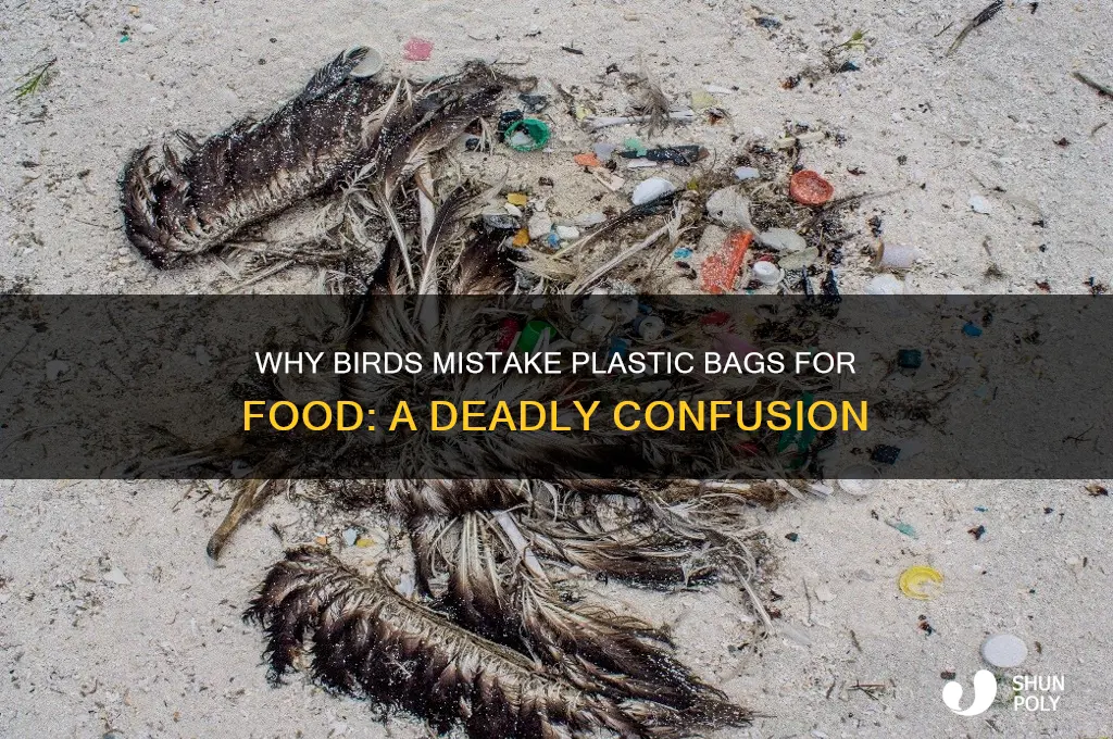 why do birds eat plastic bags